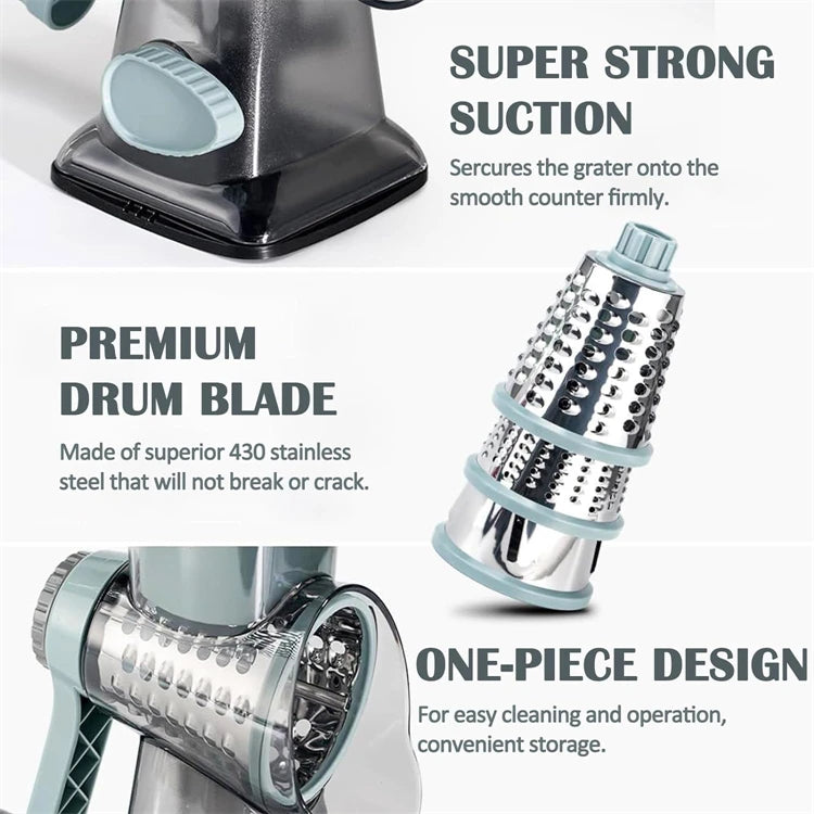 3 in 1 Rotary Cheese Grater